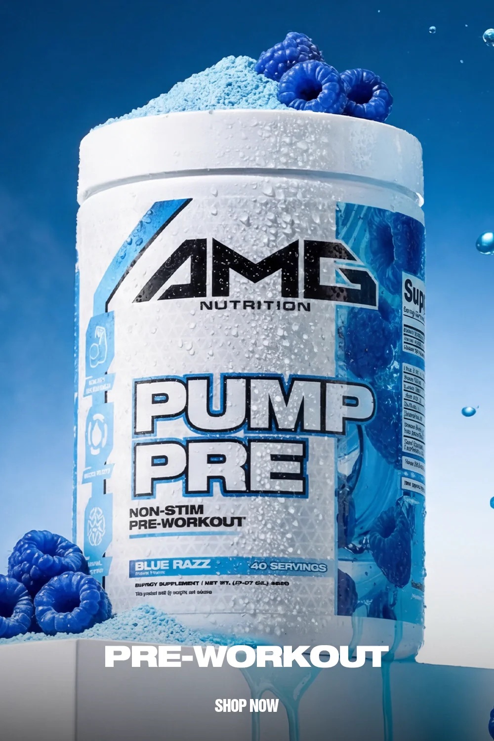 AMG Nutrition Pump Pre non-stim pre-workout — e-commerce visual by Thiago Gomes